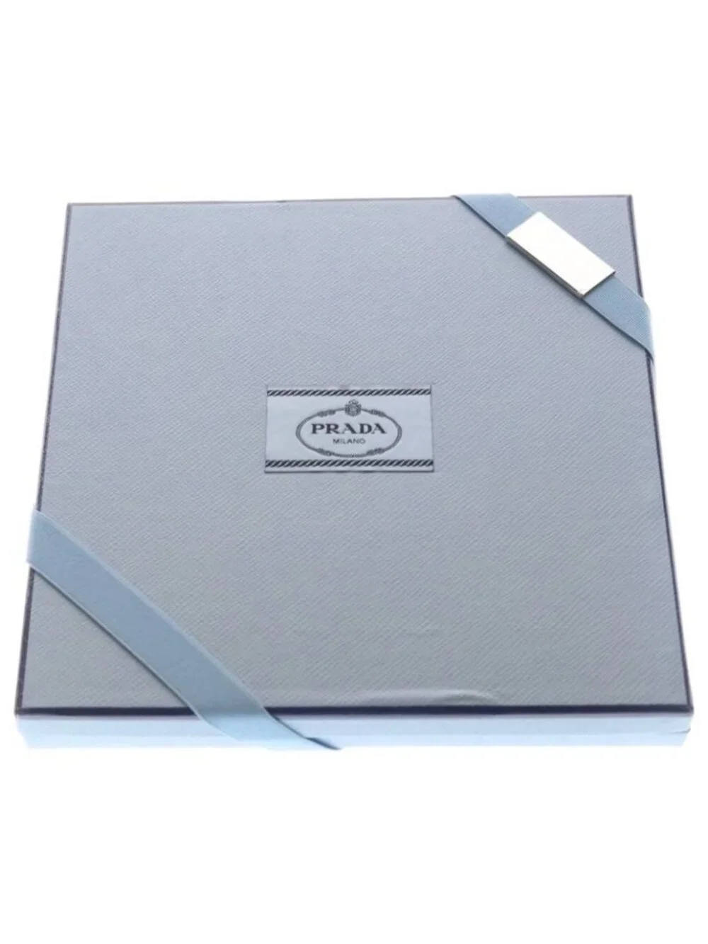 Prada Triangle Logo Print Silk Twill Scarf Black Gold - Picture 6 of 6